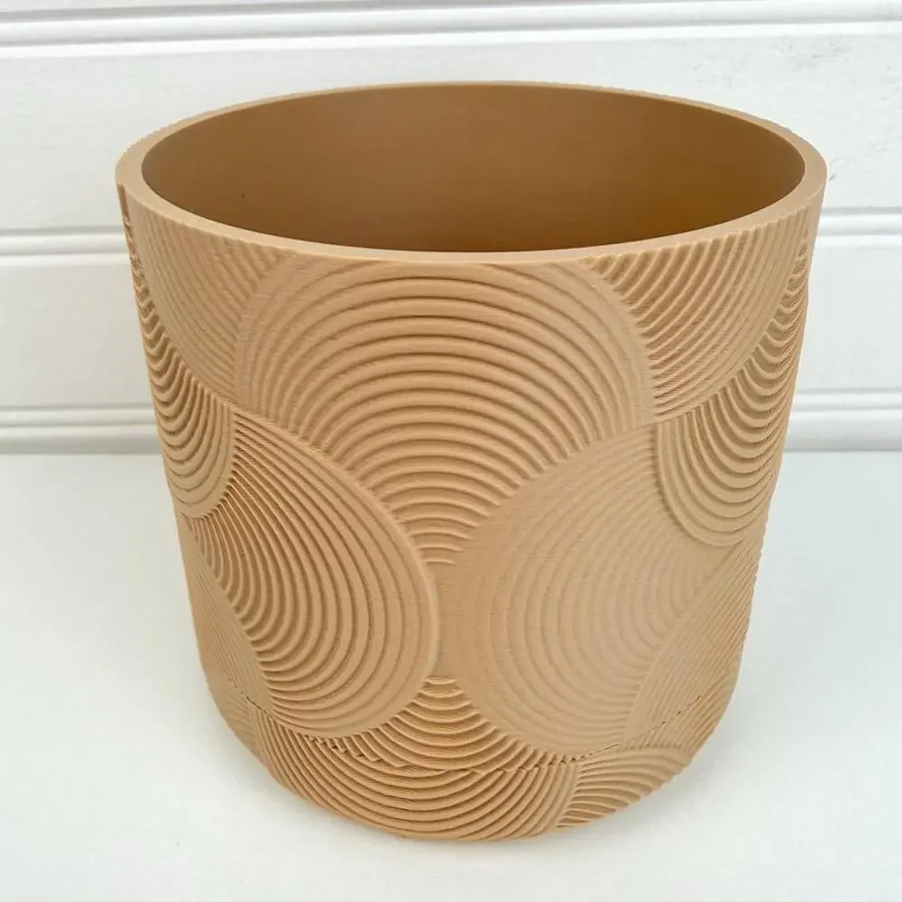 Boho Desktop Planter, Indoor Plant Pot, Tabletop Planter, Art Deco Style